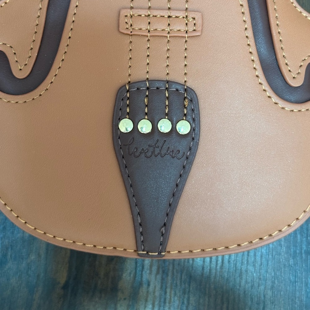Violin Brown Shaped Bag Crossbody or Messenger Bag Sling Bag with Dust bag NWOT - Picture 7 of 16